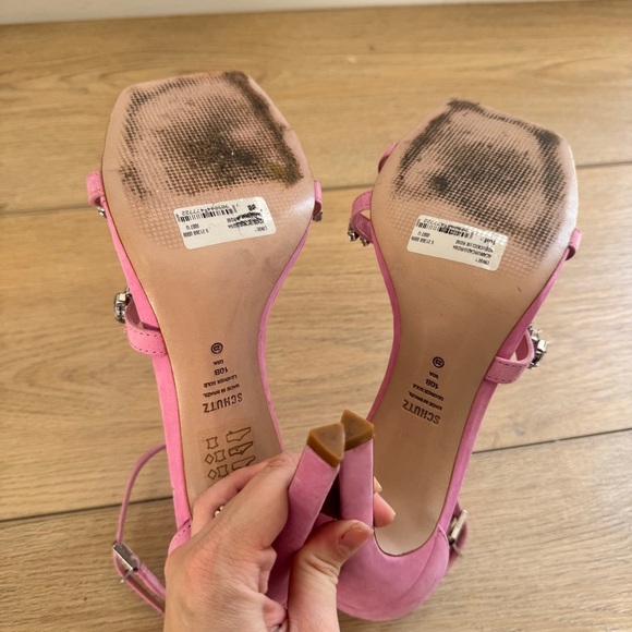 Schutz Linsey Sandals Heels in Club Rose size 10 - Picture 6 of 6